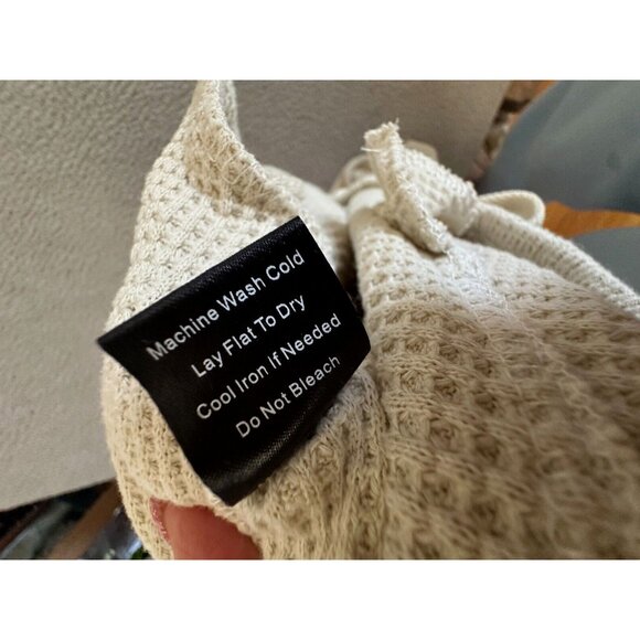 POL Track Suit Hoodie Oversized Waffle Knit Crop Top Hooded Pants - Picture 7 of 16